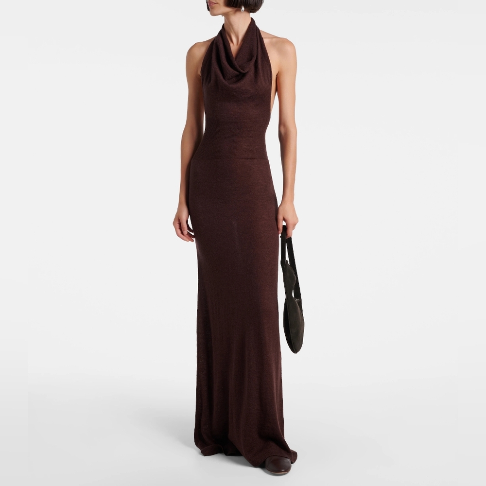 Aya Muse Reed Dress In Light Brown